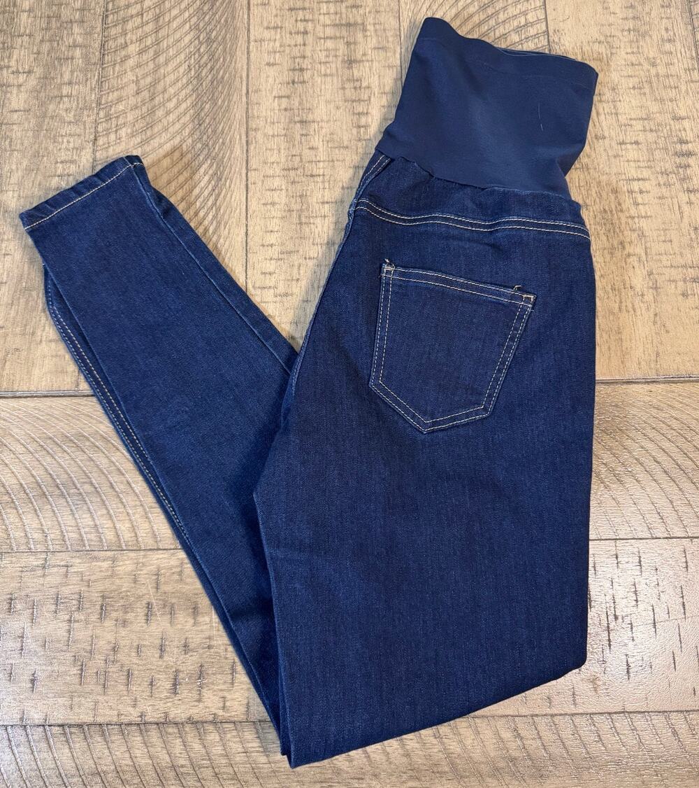 Time and Tru Maternity Jeggings Size S 4-6 Dark Wash Pull On Skinny